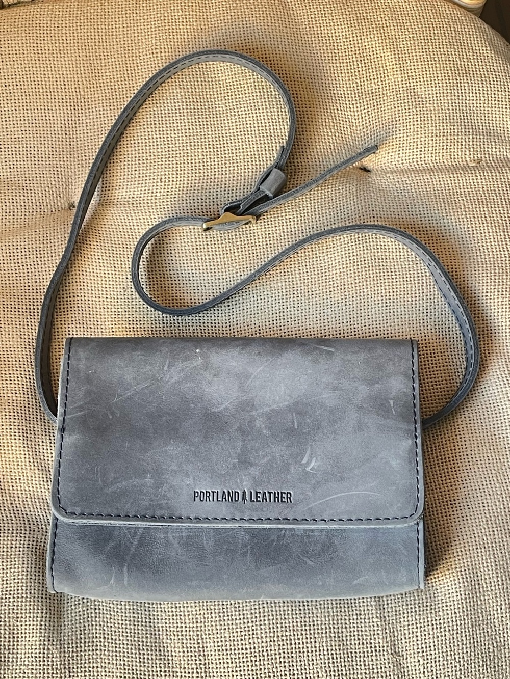 Portland Leather Goods Metro Crossbody Belt Bag Storm Gray 🌪️✨